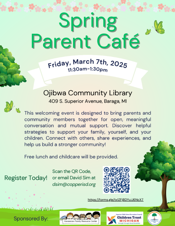 3/7 11:30am Spring Parent Cafe