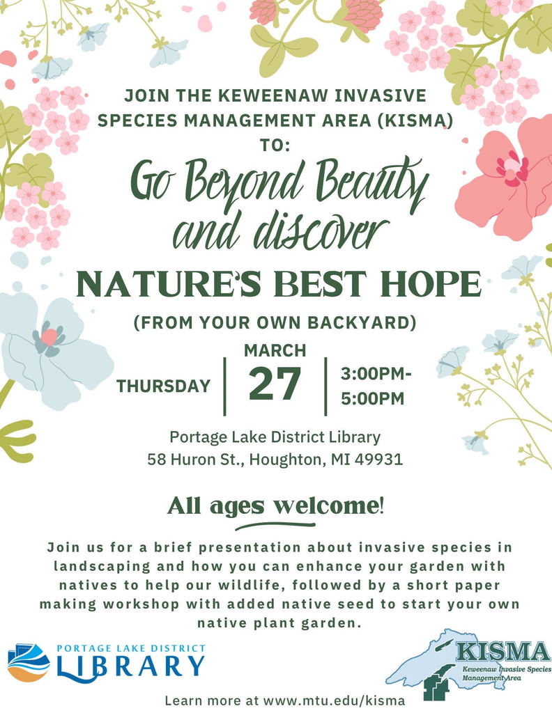 Thursday 3/27 3pm - invasive species