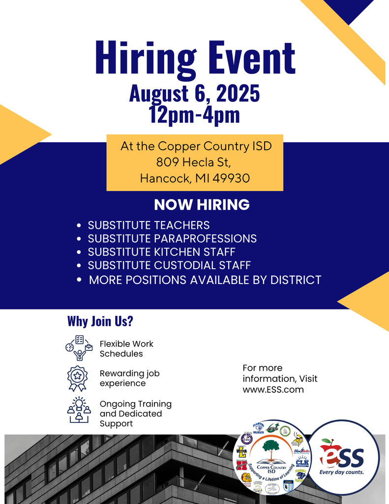 substitute teacher hiring event 8/6 12pm CCISD