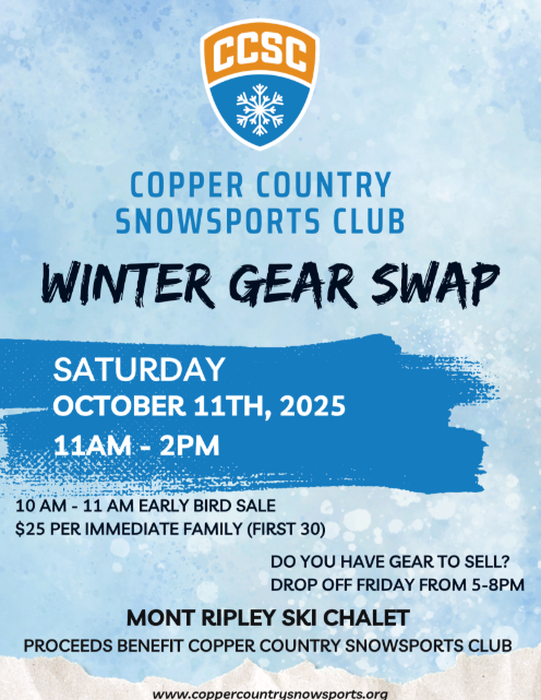 CCSC winter gear swap 10/11 11am