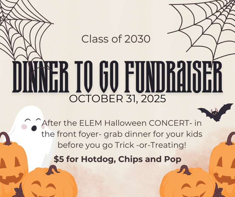 hot dog fundraiser 10/31 $5 for hot dog, pop, chips after the concert