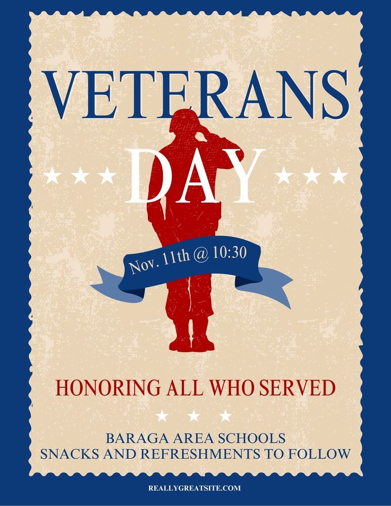 Veterans Day November 11th at 10:30