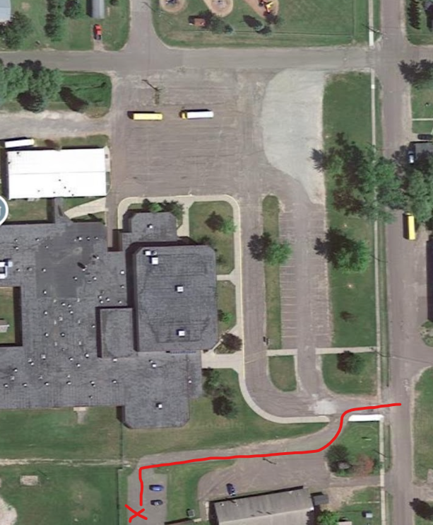 parking lot map - park in the lot by the playground
