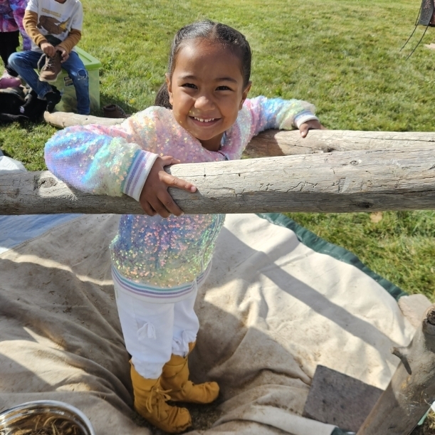 Students learning about Manoomin
