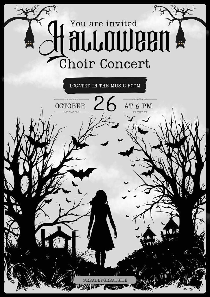 Halloween Choir Concert Oct 26 @6:00 pm