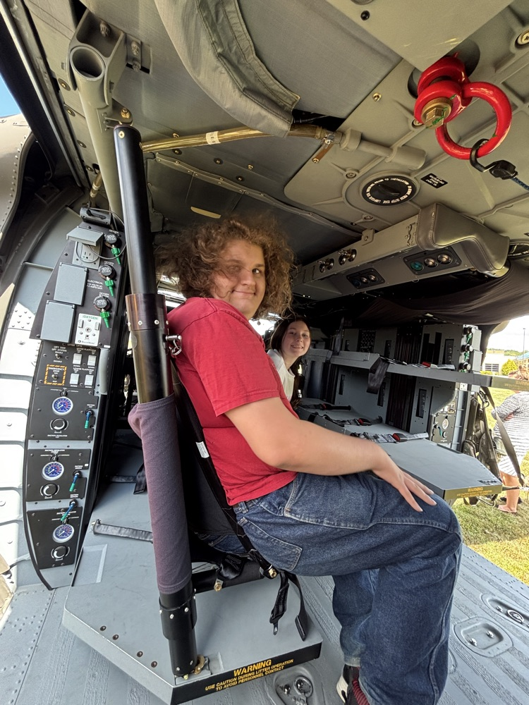 students black Hawk helicopter