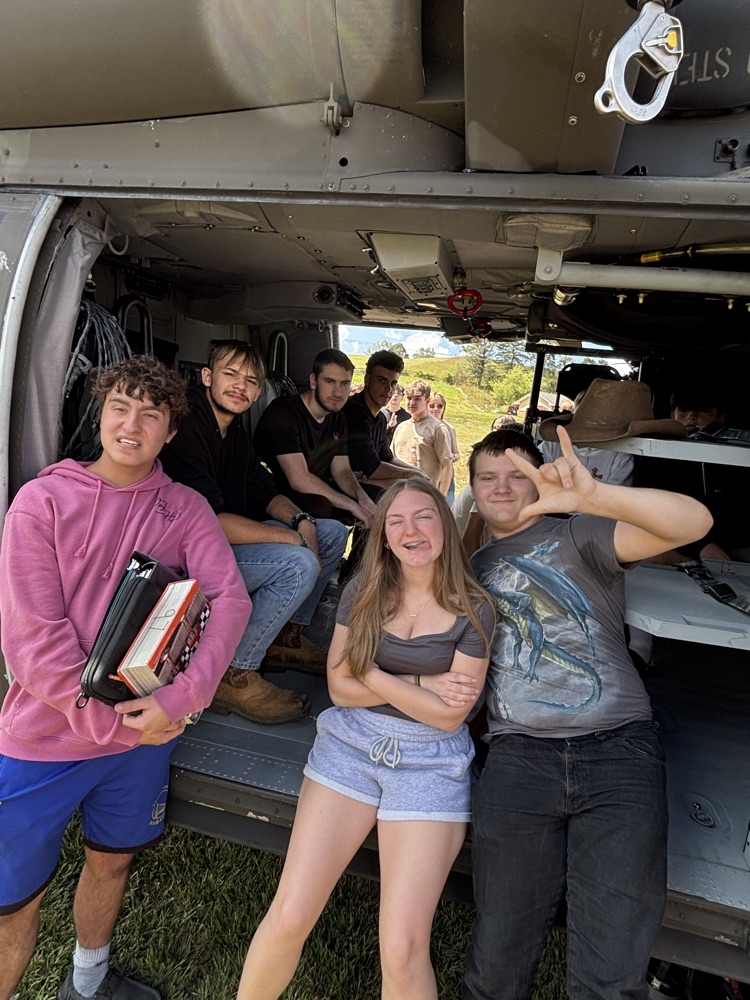 students black Hawk helicopter