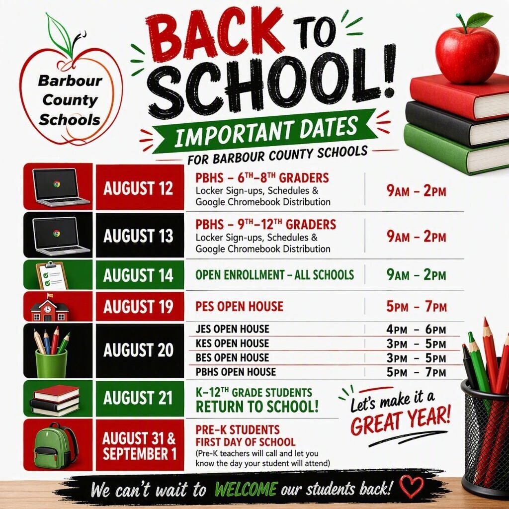 back to school important dates