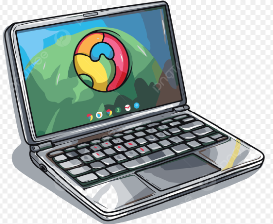 Clip art picture of a chrome book.