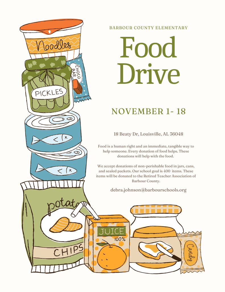 food drive flyer