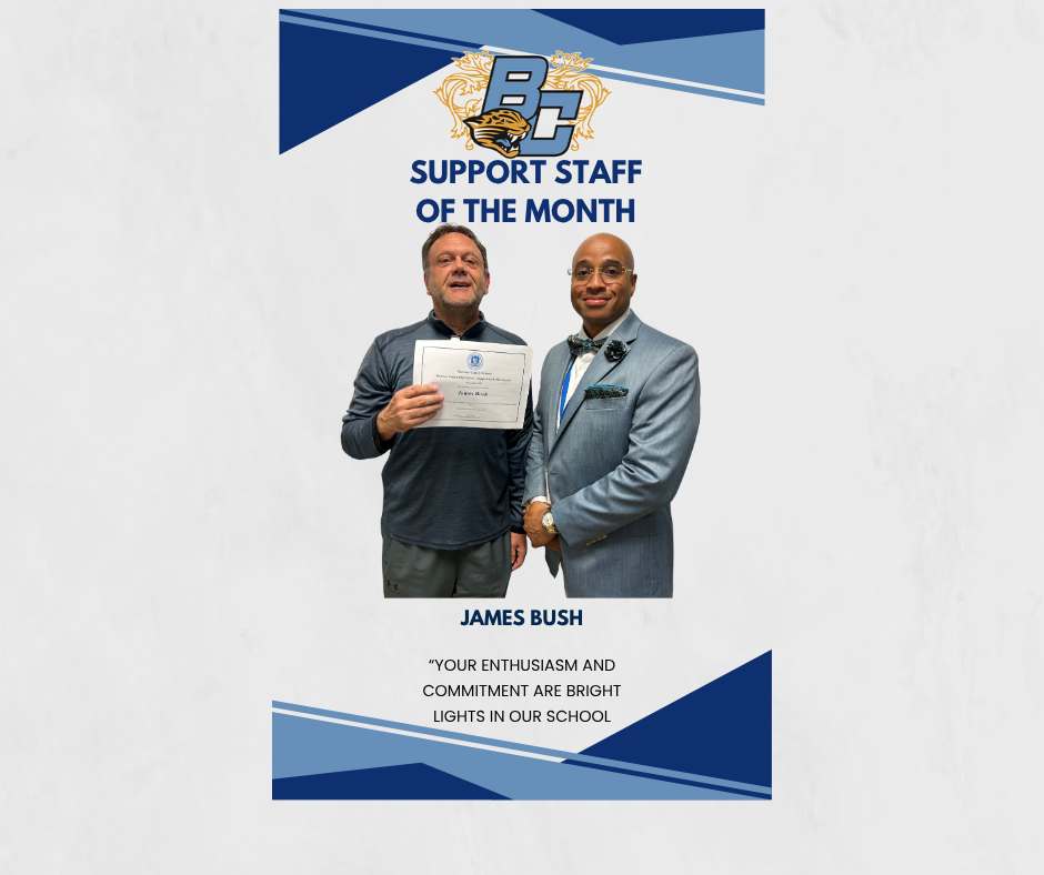 Support Person of the Month: James Bush