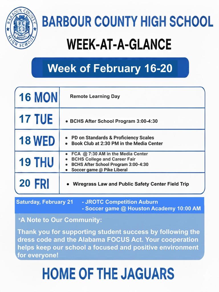 Week Feb 16-20