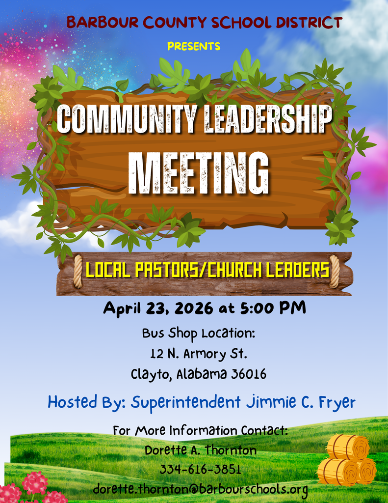 Informational Flyer announcing Community Leadership Meeting