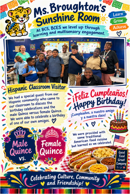 A flyer showing students enjoying National Hispanic Heritage Month