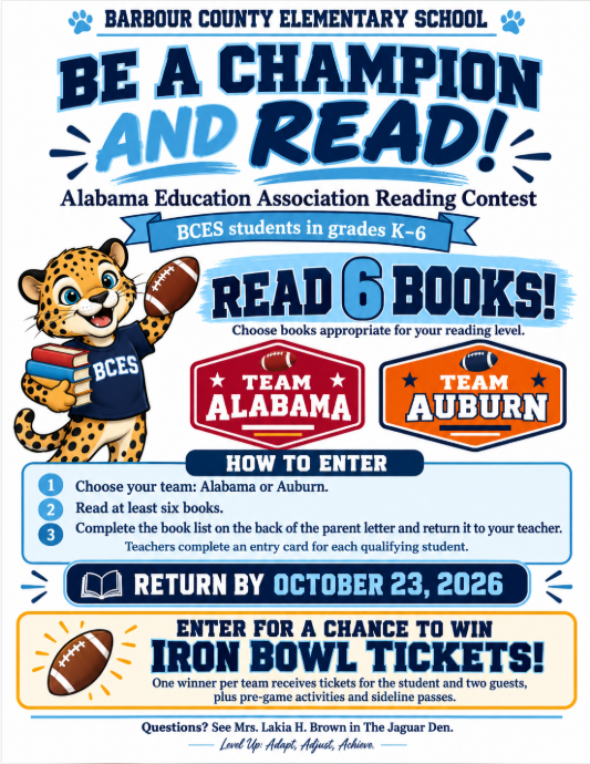 Be a Champion and Read flyer