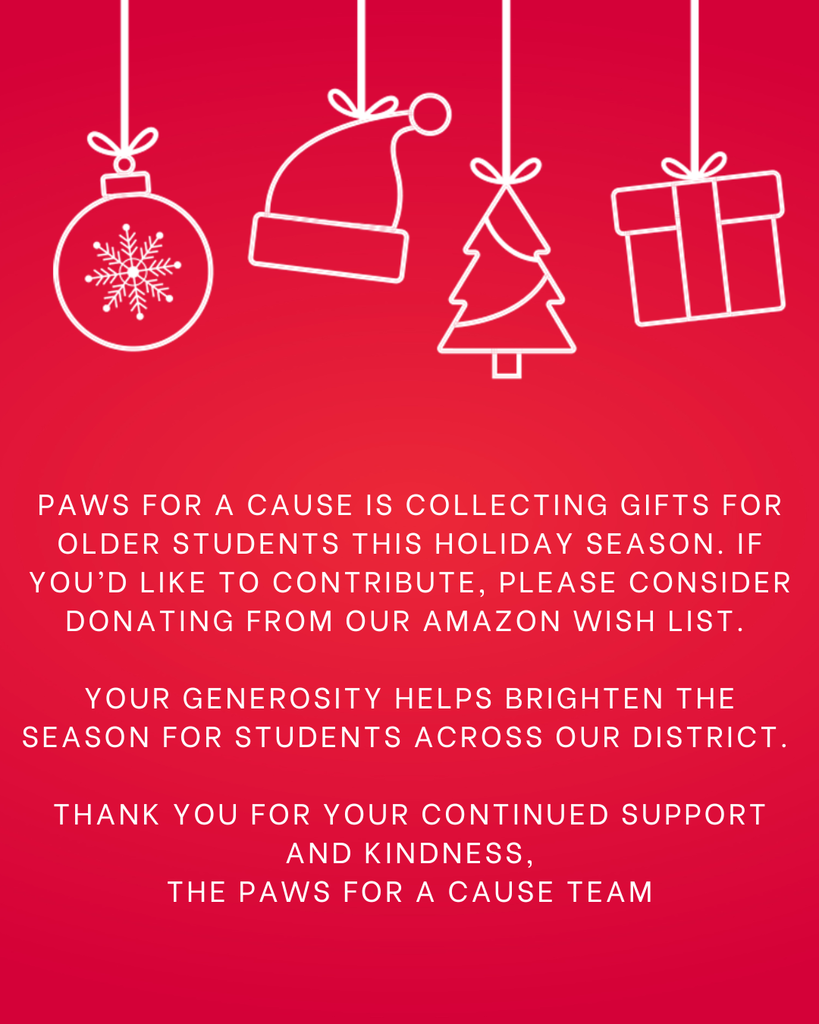 Image of the post for collecting older gifts for students in need from an Amazon wish list.