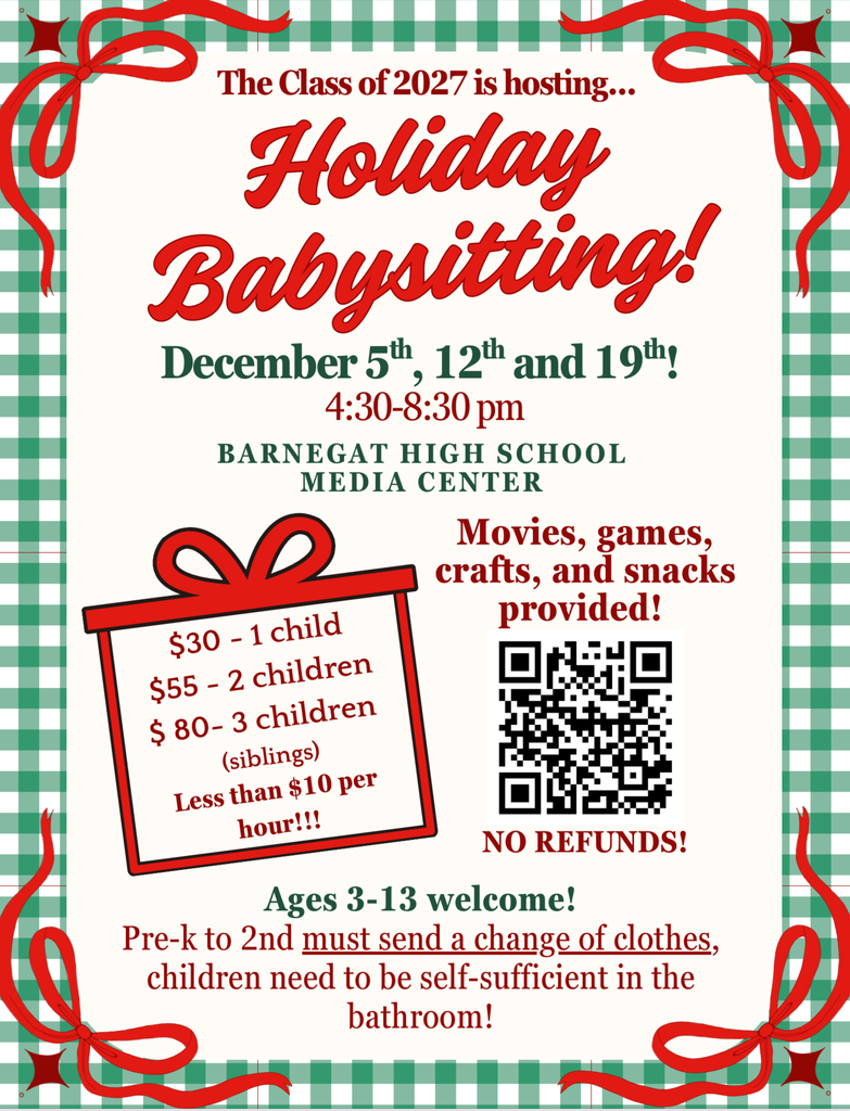 Image of the Class of 2027's Babysitting flyer.