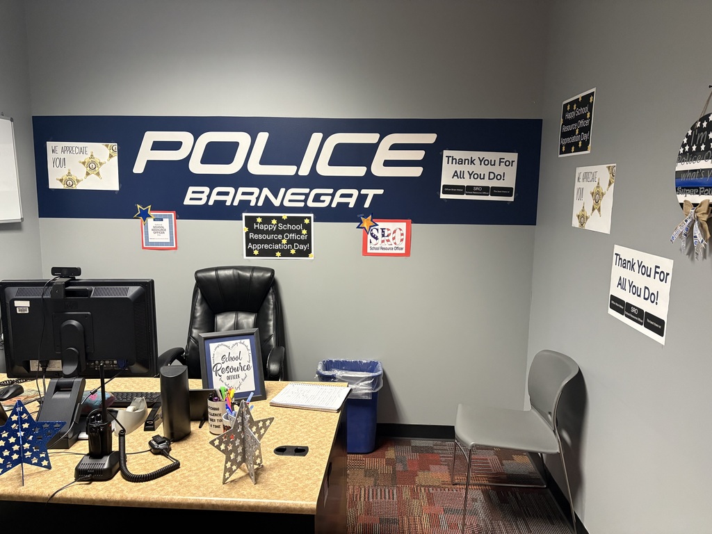 Image of Officer Weber's office decorated for SRO Appreciation Day.