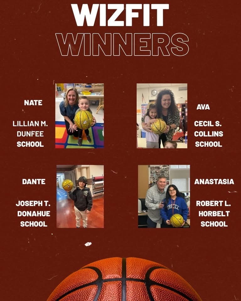 Image with each of the four winners at the LMDS, CSCS, JTDS, and RLHS schools.  