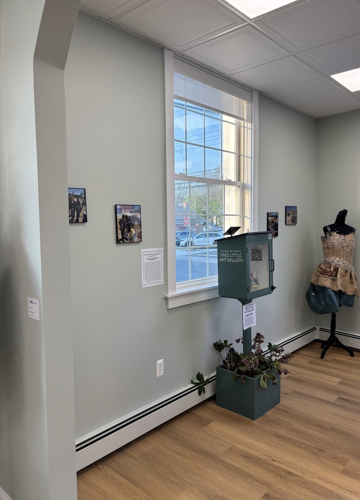 Image of the the mini art gallery on display in the Long Branch Arts and Culture Center. 