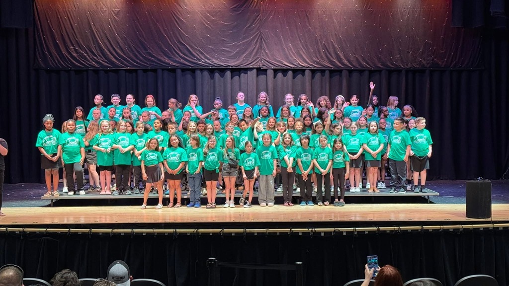 Image of the JTDS chorus performing onstage.