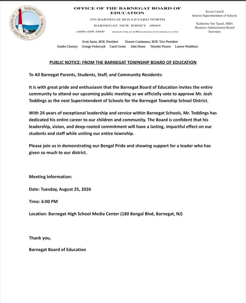 Toddings Superintendent Meeting Info