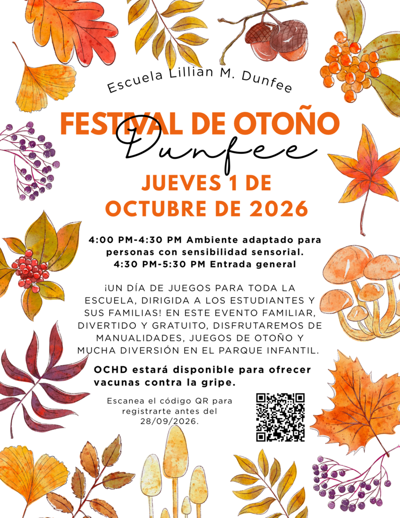 Spanish version of the the Fall Fest flyer with all of the information. 
