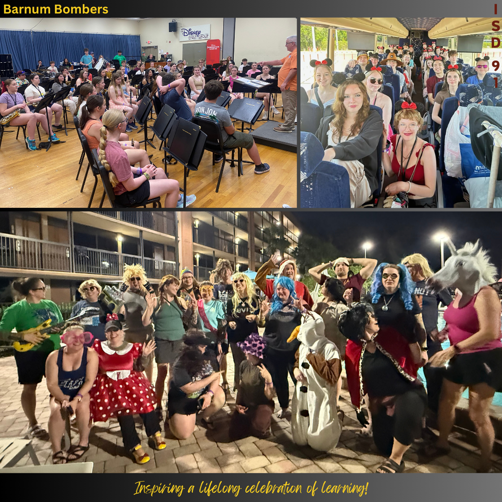 Band and choir students enjoying a trip to Florida