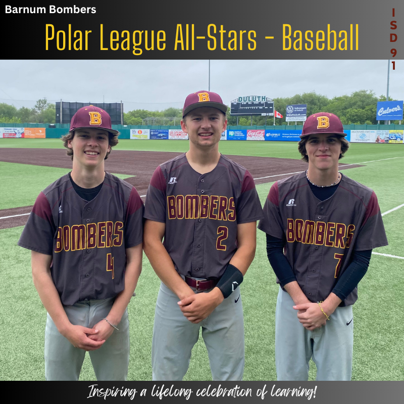 Baseball Polar League All-Star Game 3 players in jerseys