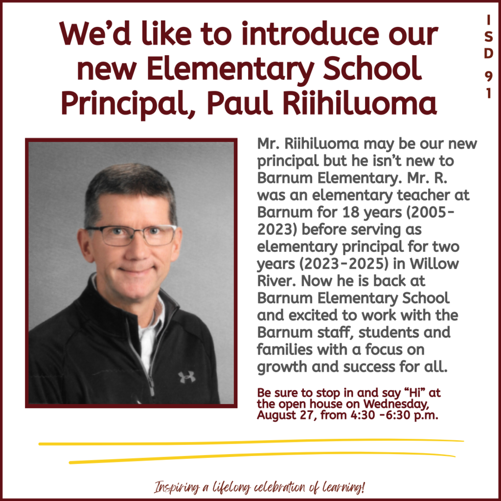 Welcome New Principal R pic
