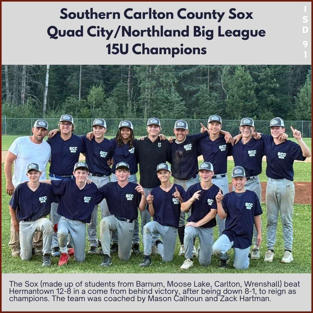 Champion 15U baseball team