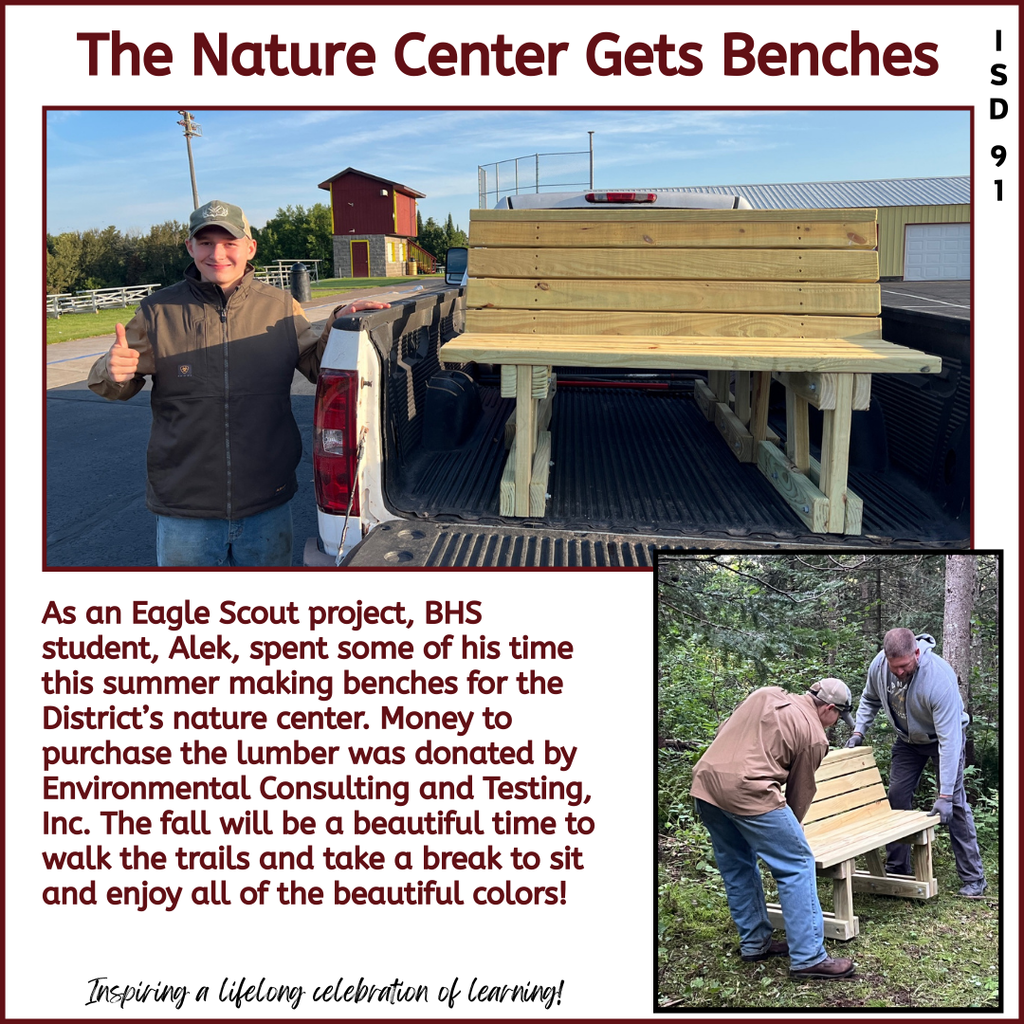 Eagle Scout and the benches he made