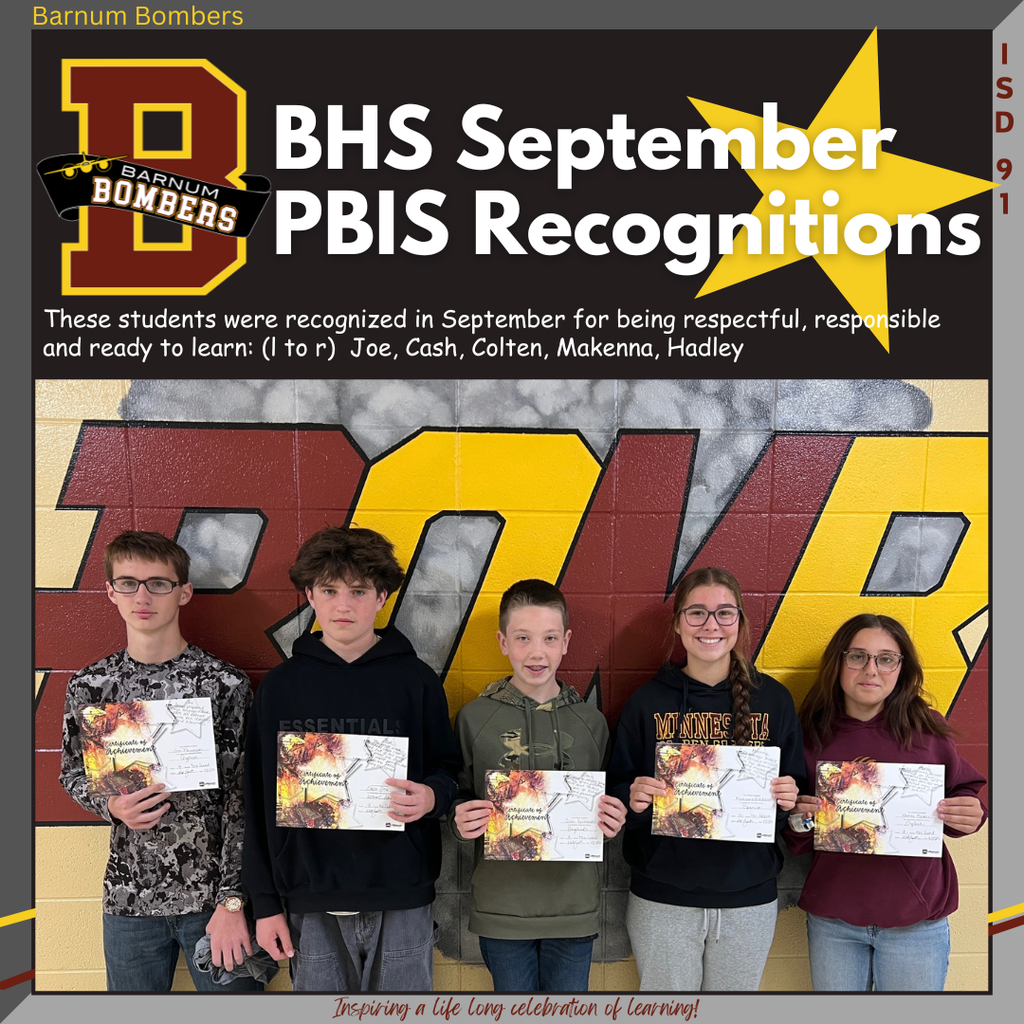 Sept HS PBIS Students