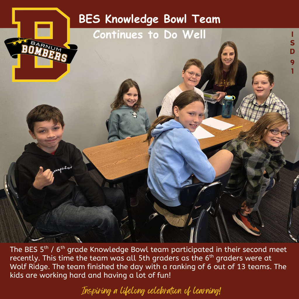 5th Graders at Knowledge Bowl meet