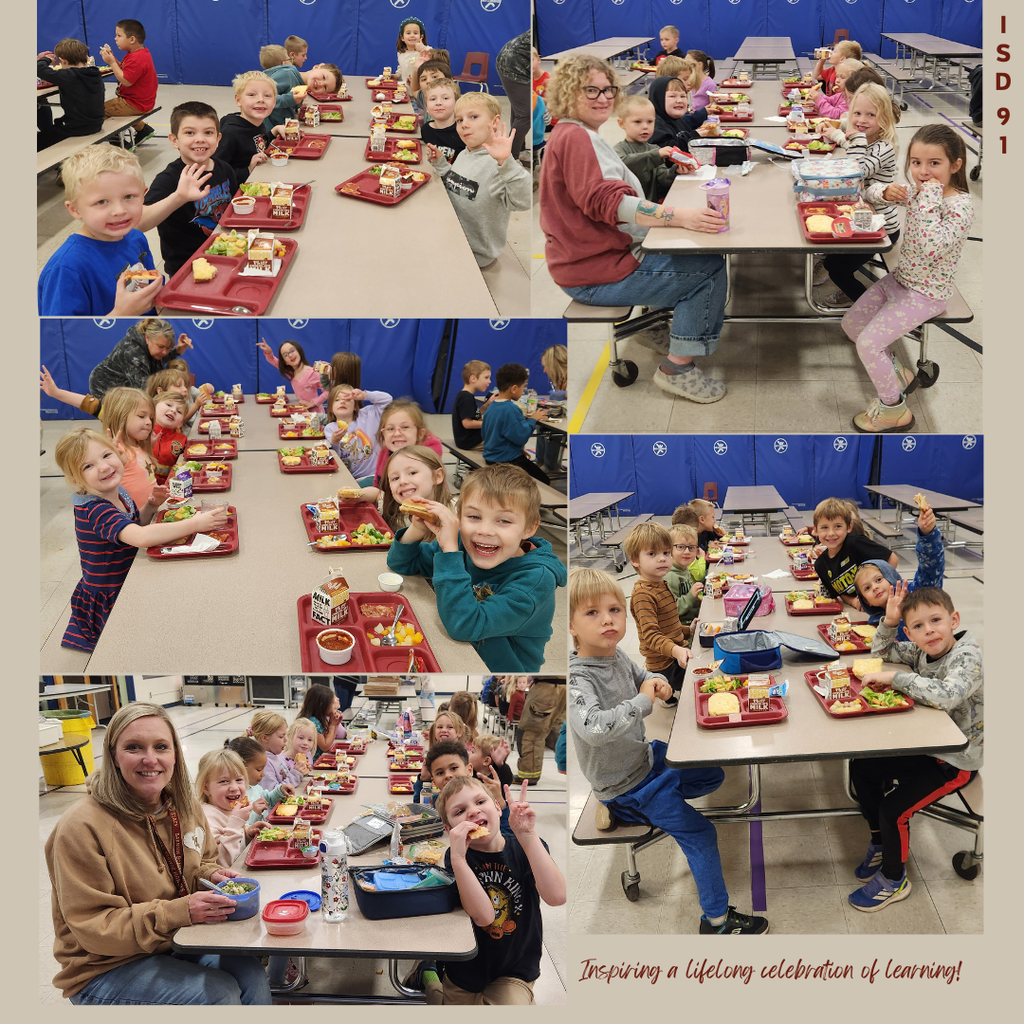 BES kids eating pizza