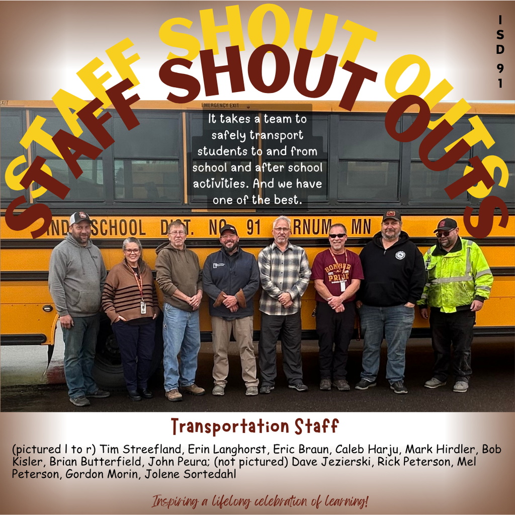 Staff Shout Out - Transportation Dept