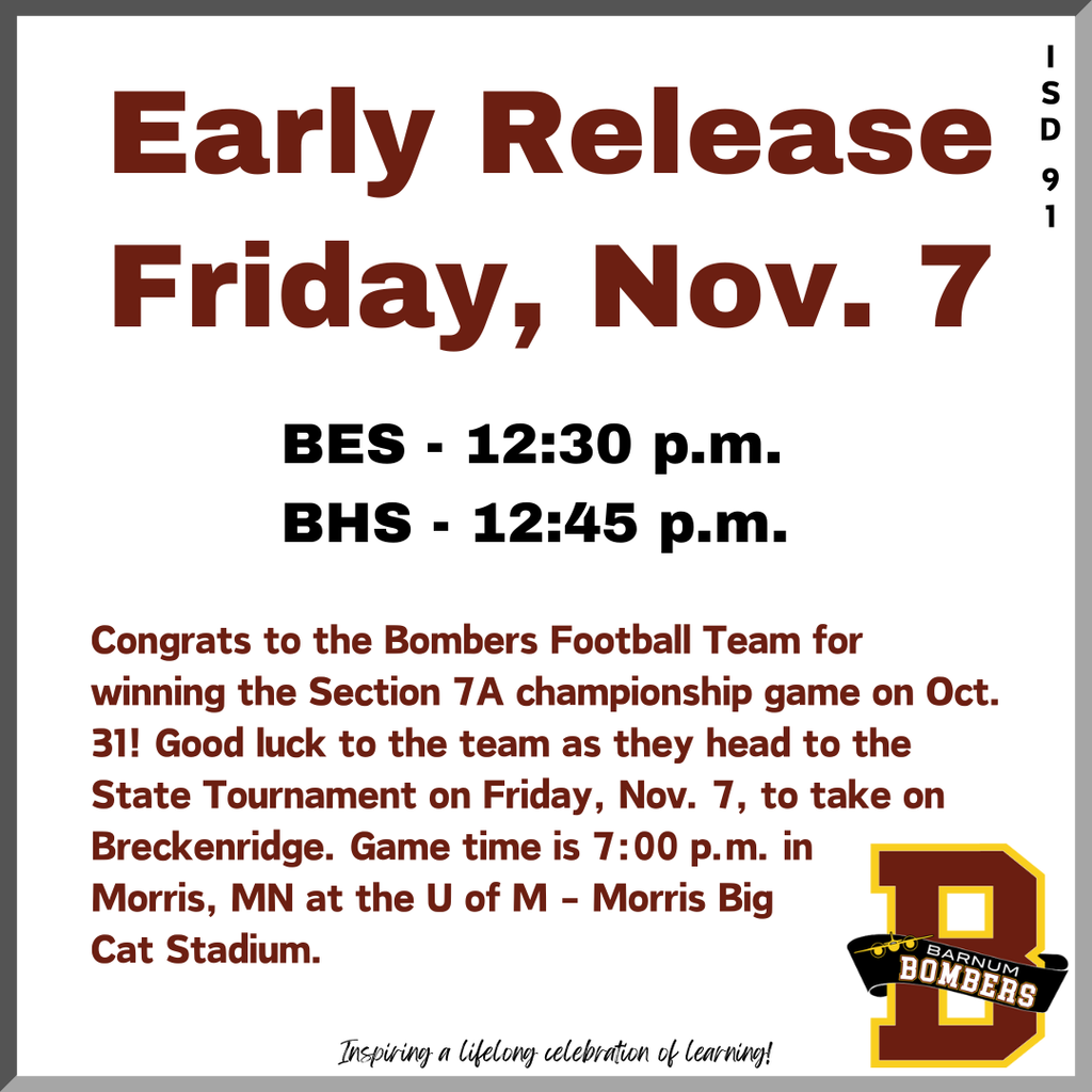 Early Release Nov. 7