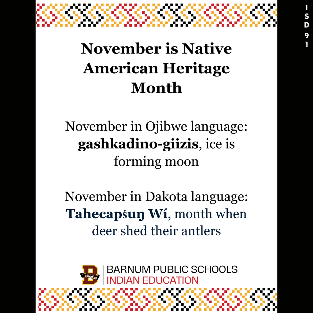 Nov is Native American Month
