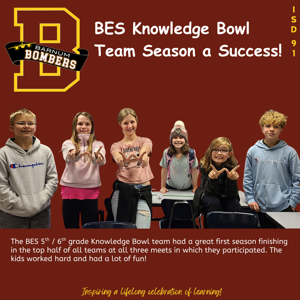 BES Knowledge Bowl team members