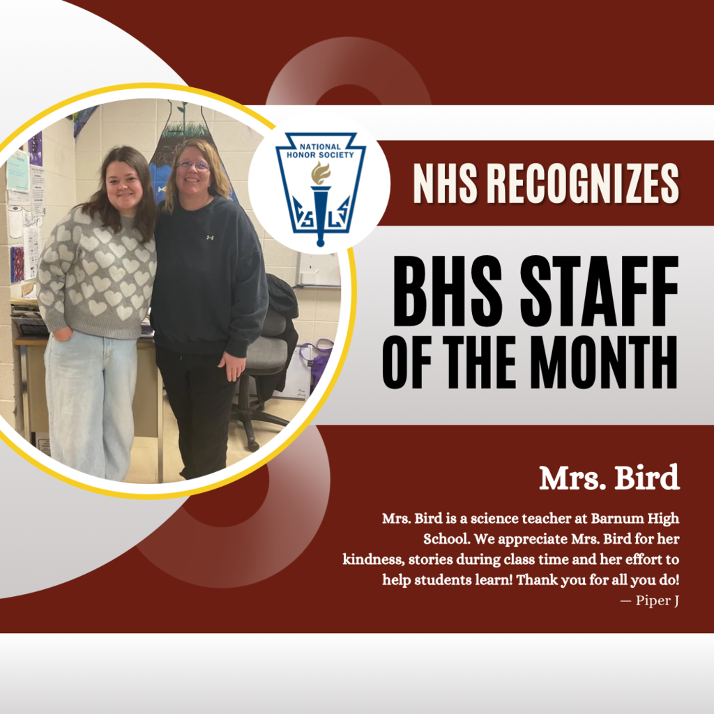 BHS NHS Staff Recognition - Mrs. Bird