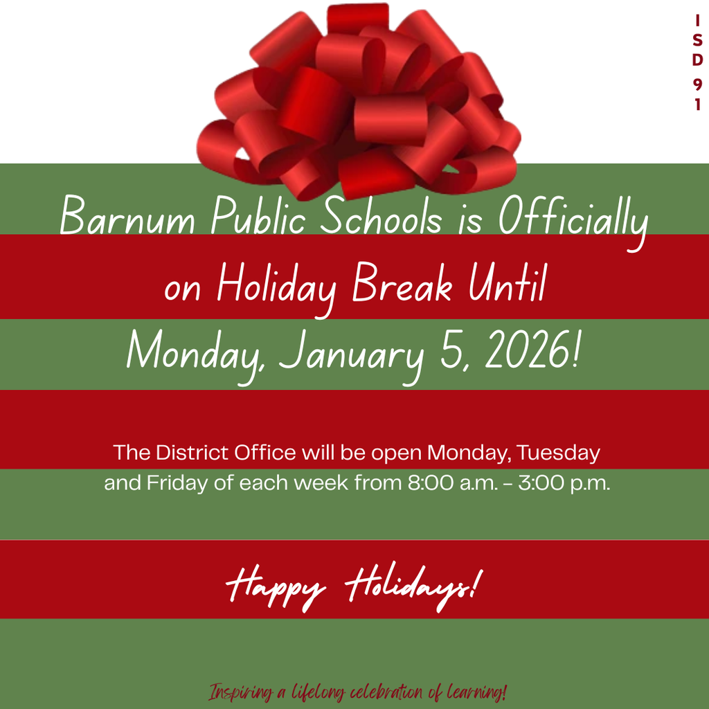 Holiday Break Info