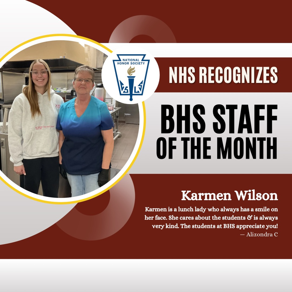 NHS Jan. Staff of the Month - Bell
