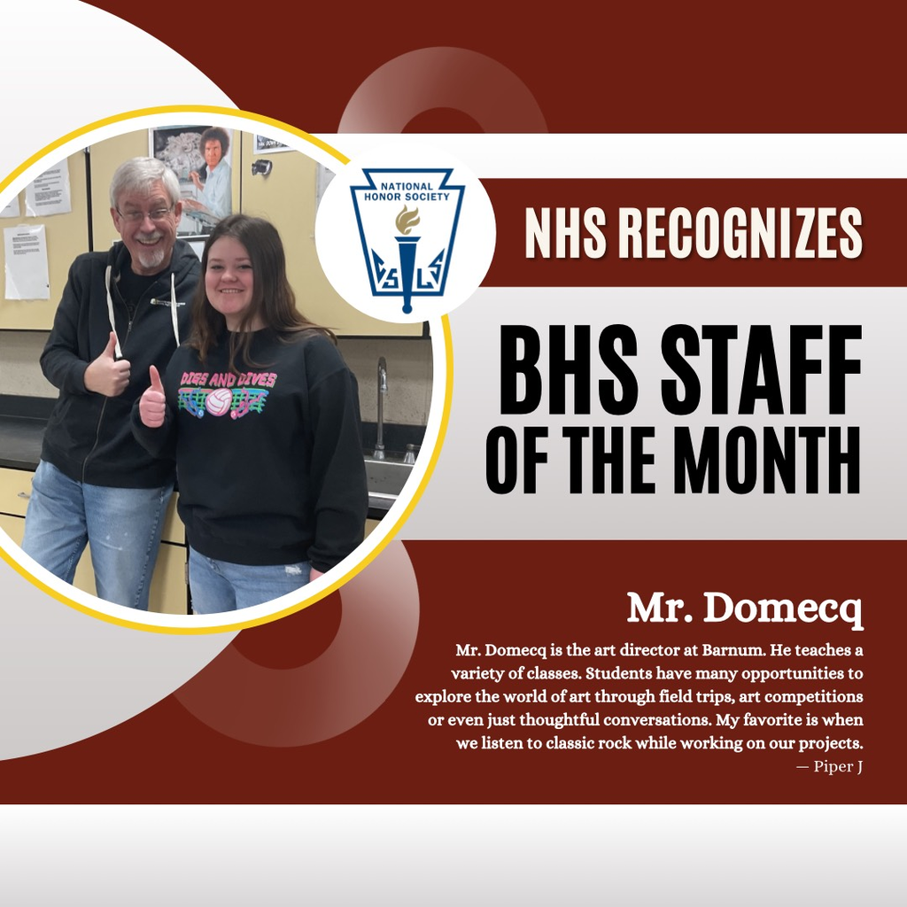 NHS Jan. Staff of the Month - Domecq