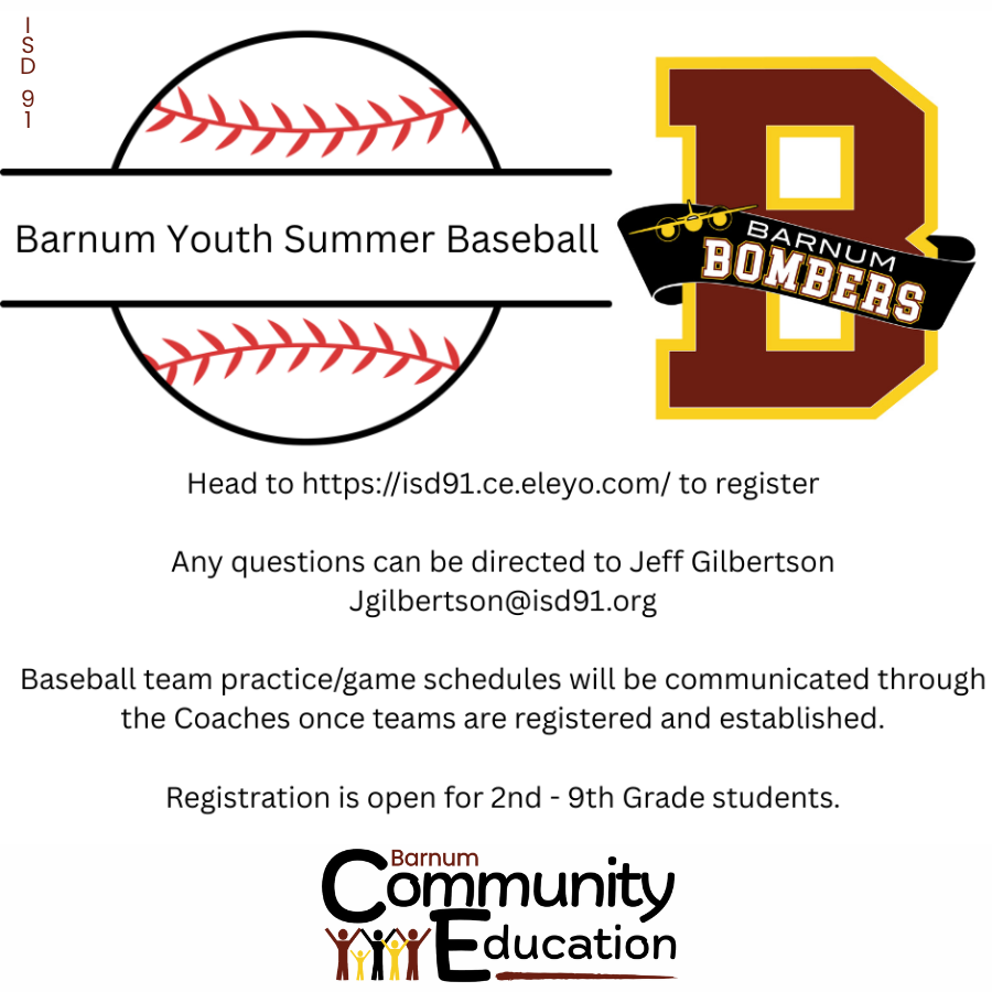 Summer Baseball registration info