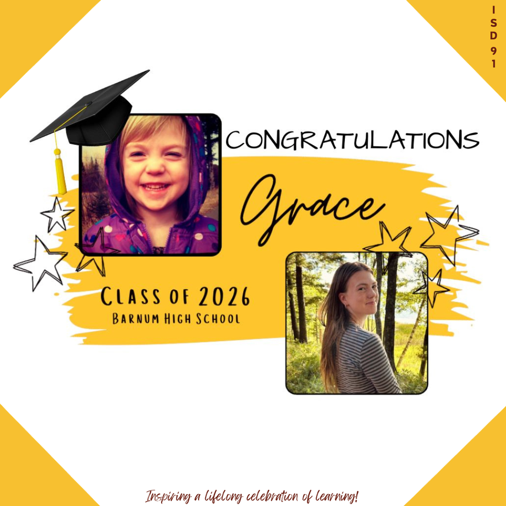 Congrats BHS Class of 2026 - 2 pics of female grad, one young and one current
