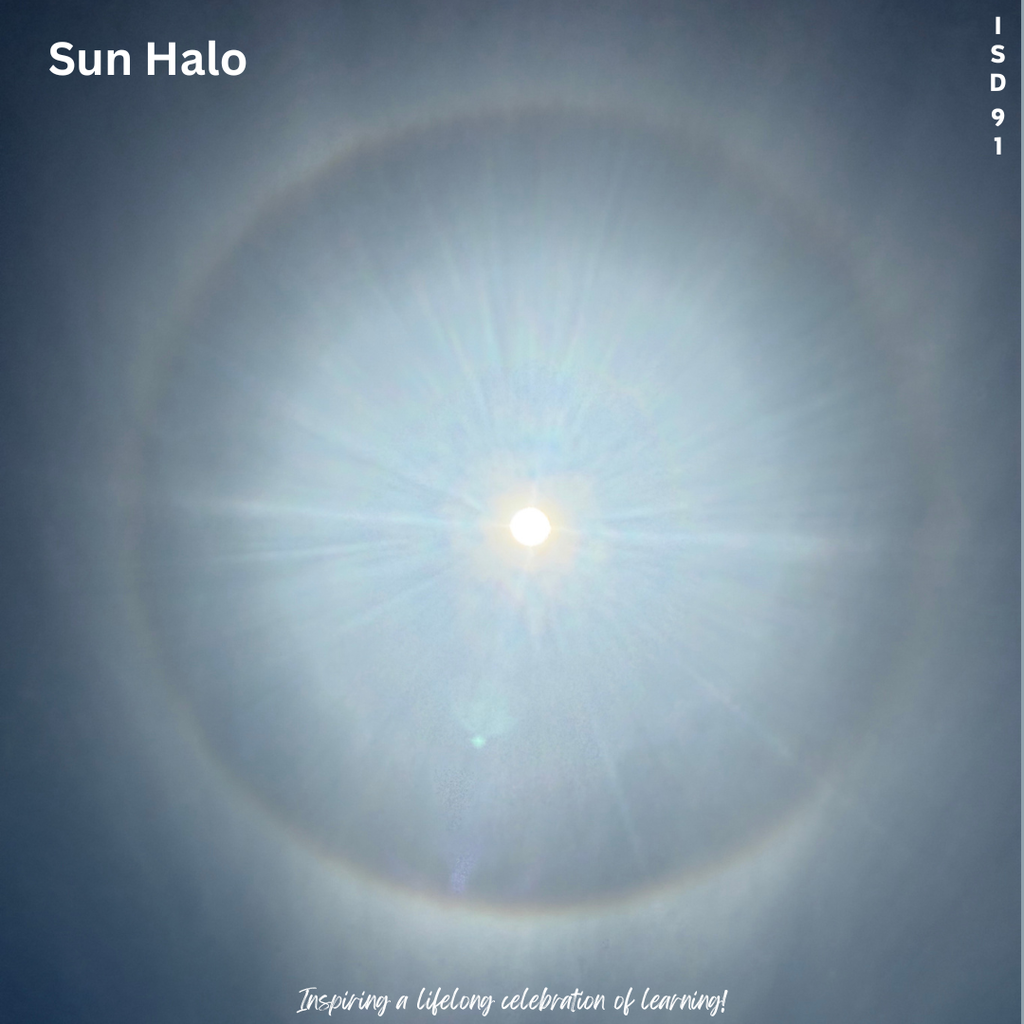 a sun halo that looks like an eye in the sky