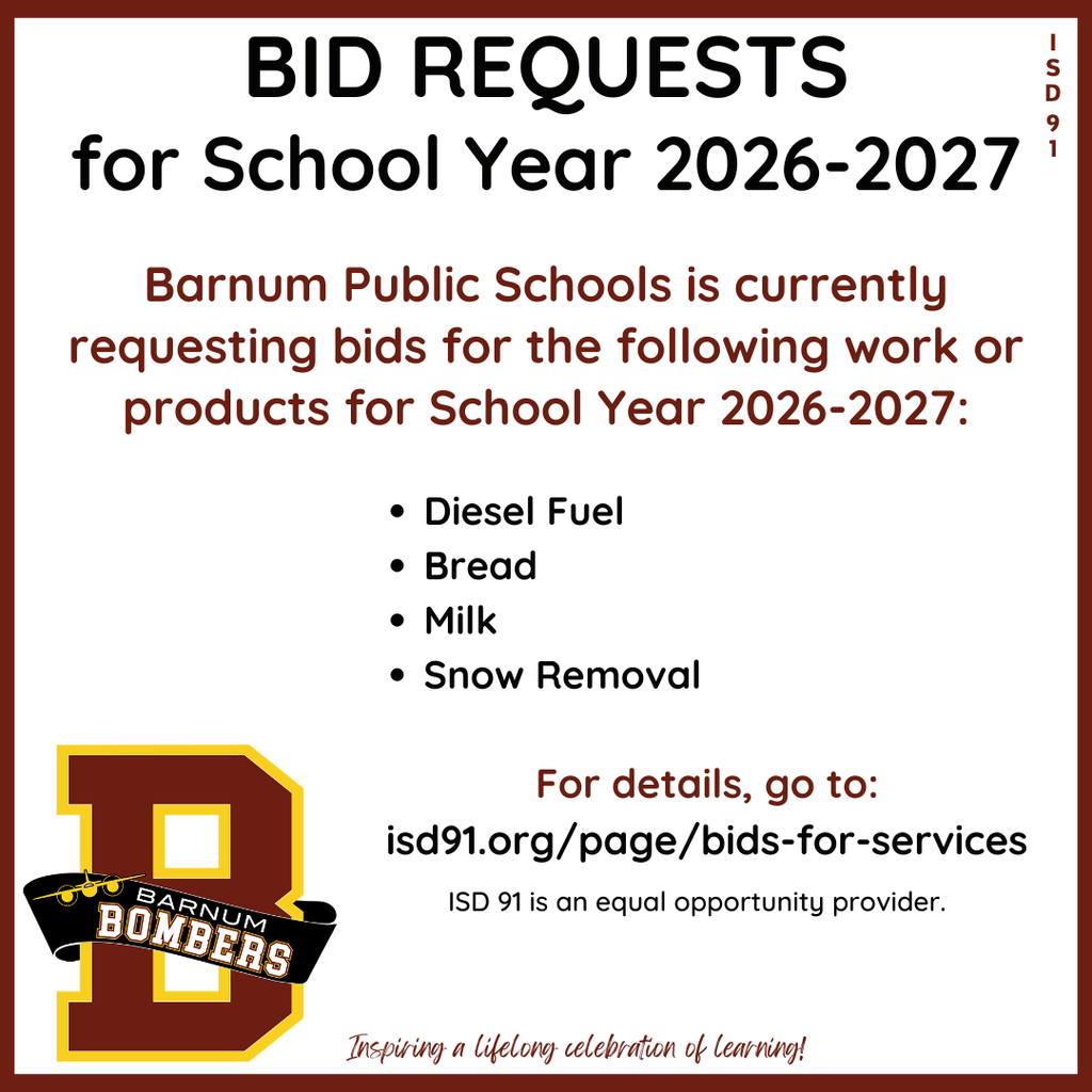 Request for Bids info