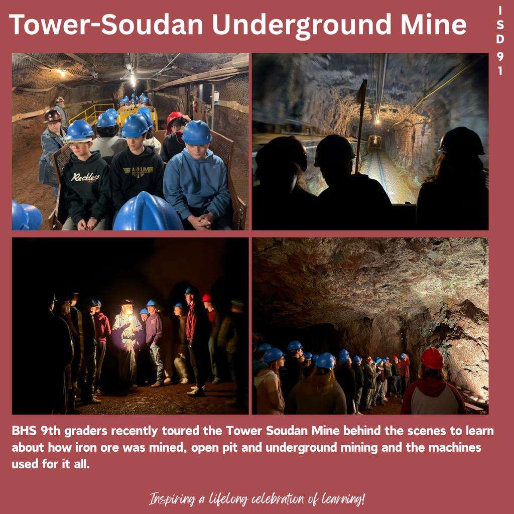9th graders in an underground mine