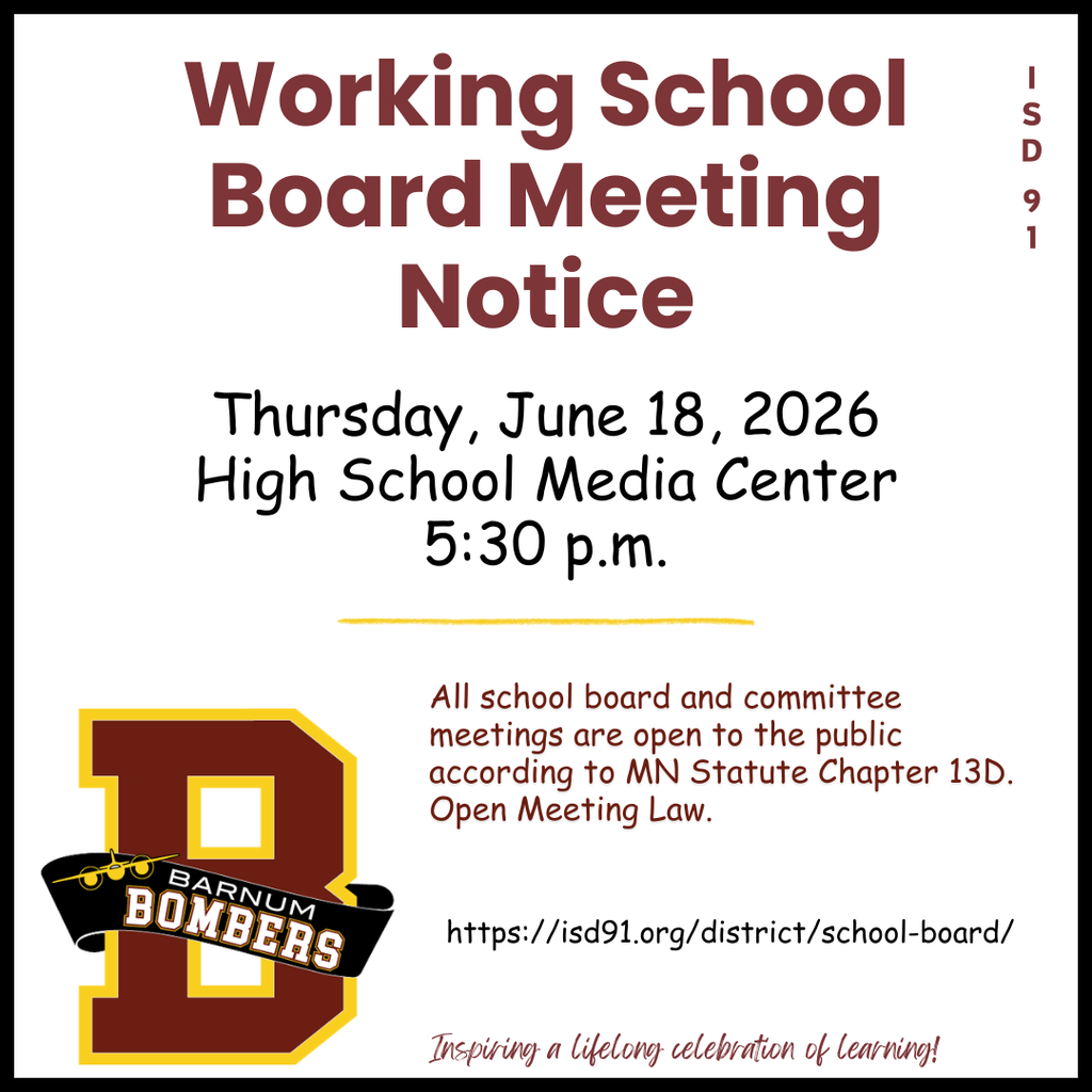 Working Board Meeting notification