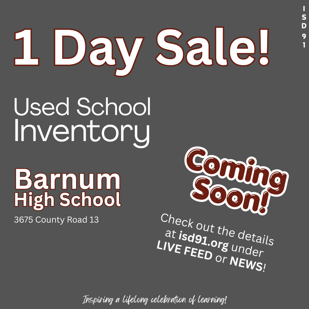 1 Day Sale ad, grey background, while and maroon text